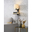 it's about RoMi Wandlamp ijzer Florence E14 met plank+usb incl. dimmer l. linnen