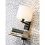 its about RoMi Wandlamp ijzer Florence E14 met plank+usb incl. dimmer wit