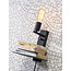 its about RoMi Wandlamp ijzer Florence met plank+usb incl.dimmer zwart