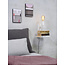 its about RoMi Wandlamp ijzer Florence met plank+usb incl.dimmer wit
