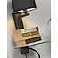 it's about RoMi Wandlamp ijzer Florence plank+usb+leeslamp 15000hrs incl. dimmer d. linnen