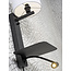 its about RoMi Wandlamp ijzer Florence plank+usb+leeslamp 15000hrs incl. dimmer d. linnen