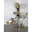it's about RoMi Wandlamp ijzer Florence plank+usb+leeslamp 15000hrs incl. dimmer d. linnen