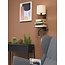 its about RoMi Wandlamp ijzer Florence plank+usb+leeslamp 15000hrs incl. dimmer l. linnen