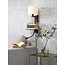 its about RoMi Wandlamp ijzer Florence plank+usb+leeslamp 15000hrs incl. dimmer wit