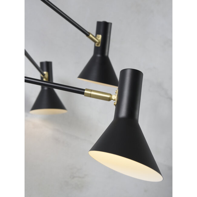 it's about RoMi Plafonniere ijzer Izmir 3-arm zwart/goud accent