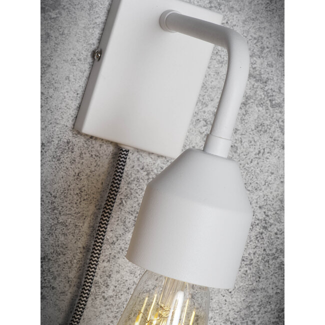 it's about RoMi Wandlamp ijzer Madrid 18x7xh.14cm wit S