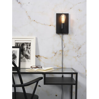 its about RoMi Wandlamp ijzer Madrid b.15xh.25cm zwart L