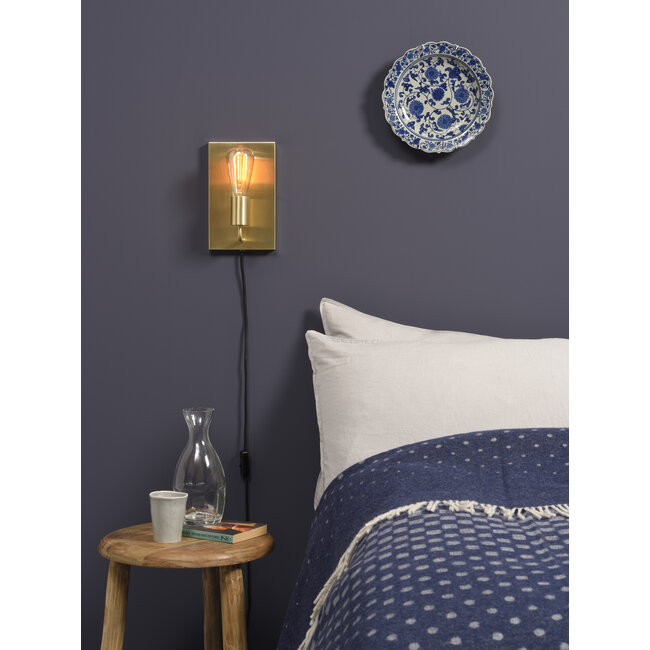 it's about RoMi Wandlamp ijzer Madrid 15xh.25cm goud L