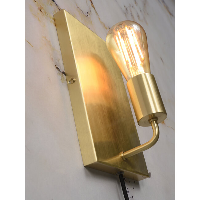 it's about RoMi Wandlamp ijzer Madrid 15xh.25cm goud L