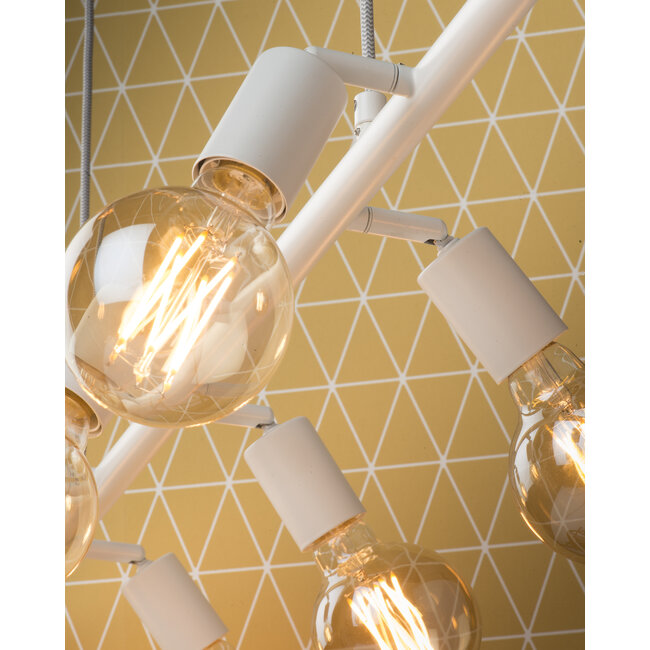 it's about RoMi Hanglamp ijzer Miami 8-arm verstelbaar wit