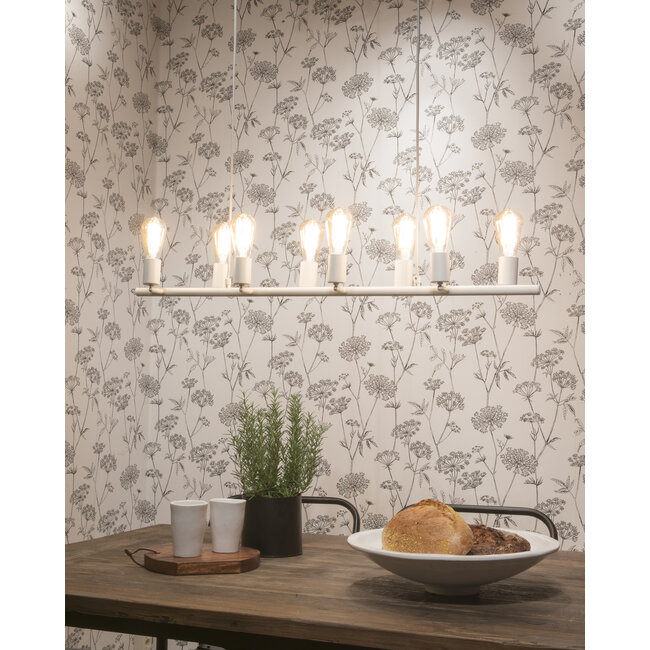 it's about RoMi Hanglamp ijzer Miami 8-arm verstelbaar wit