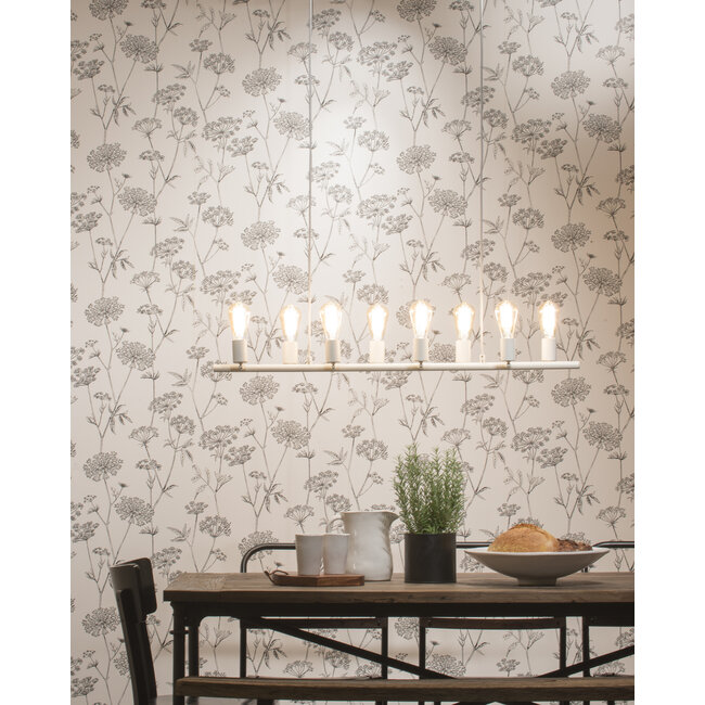 it's about RoMi Hanglamp ijzer Miami 8-arm verstelbaar wit