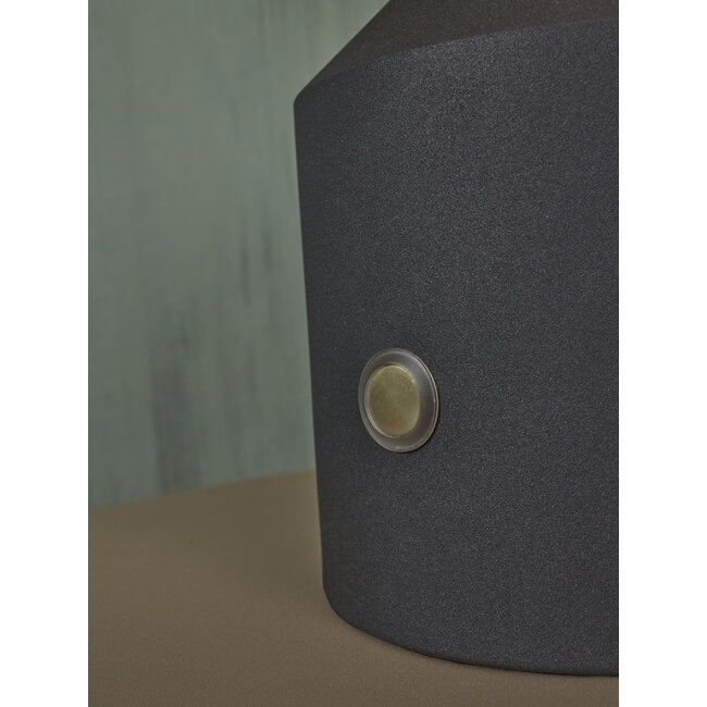 it's about RoMi Tafellamp ijzer Porto h.30x25cm kap Ø25 zwart