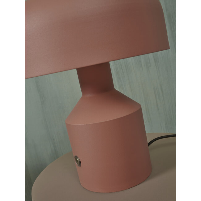 it's about RoMi Tafellamp ijzer Porto h.30x25cm kap Ø25 terra