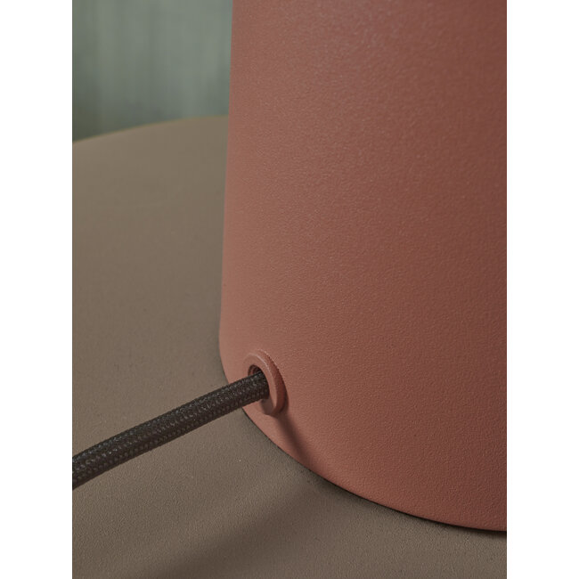 it's about RoMi Tafellamp ijzer Porto h.30x25cm kap Ø25 terra