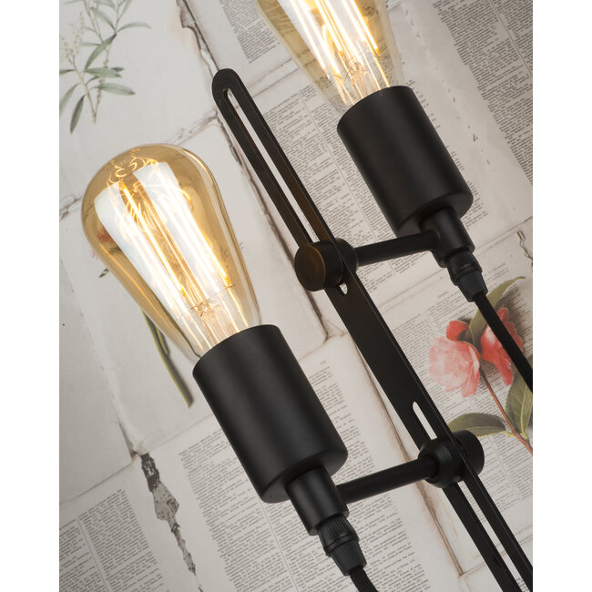 it's about RoMi Vloerlamp ijzer Seattle h.152 verstelbaar zwart