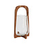 Light en Living Windlicht Ø26x48 cm ANOSY glas helder+hout naturel