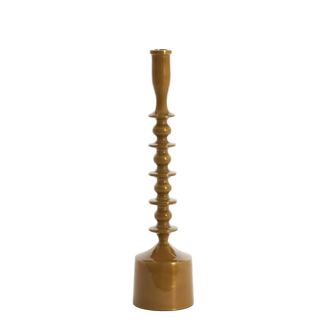 Light en Living Kandelaar Ø10x42,5 cm MERAKO glanzend okergeel goud