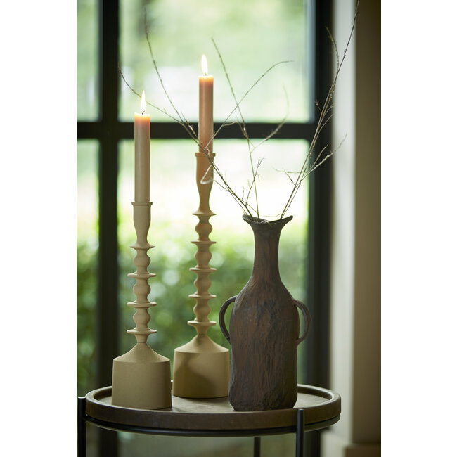 Light en Living Kandelaar Ø10x34,5 cm MERAKO mat  beige