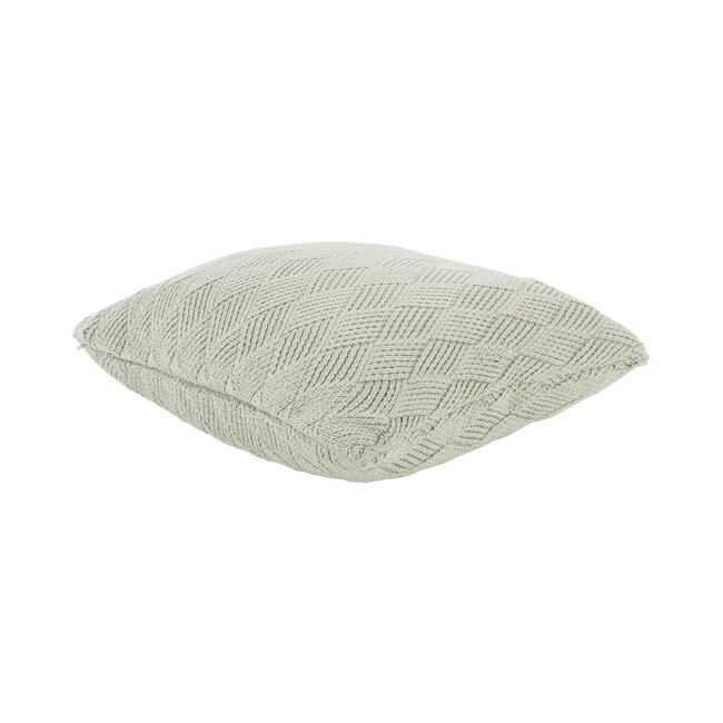 Present Time Kussen Checkered gebreid jadegroen