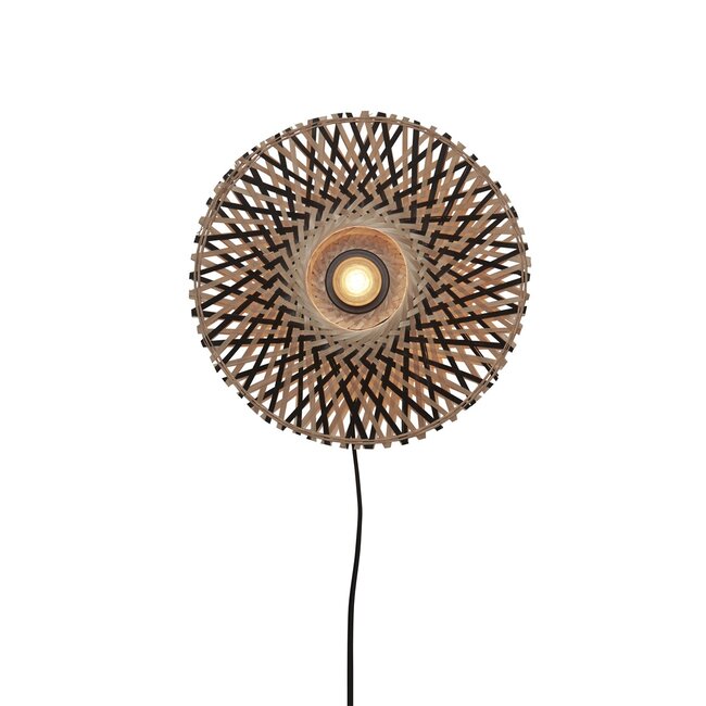 Good&Mojo Wandlamp Kalimantan XS 30cm zwart naturel