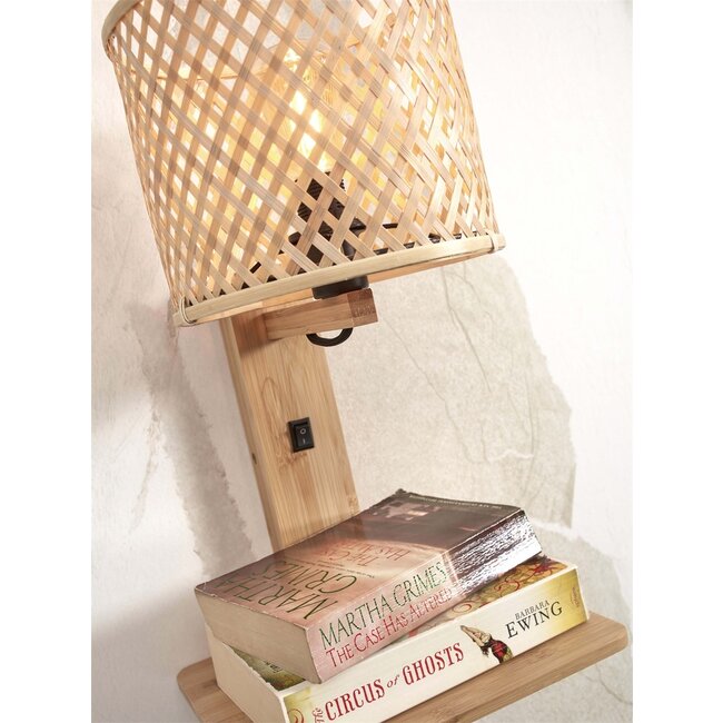 Good&Mojo Wandlamp Java met plank naturel