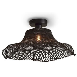 Good&Mojo Plafondlamp Ibiza wavy S zwart