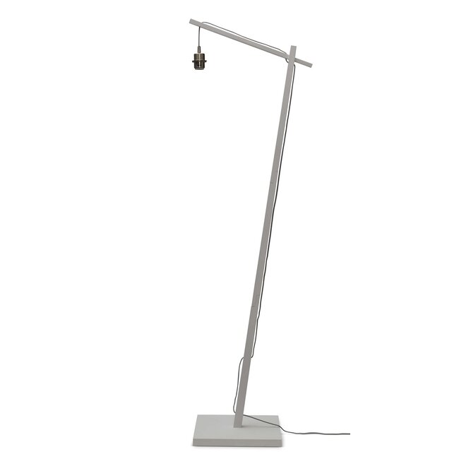 Good&Mojo Vloerlamp Ibiza L white met naturel kap