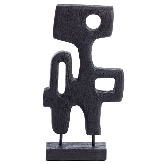 Light en Living Ornament op voet 20x9,5x38,5 cm SALA hout mat zwart