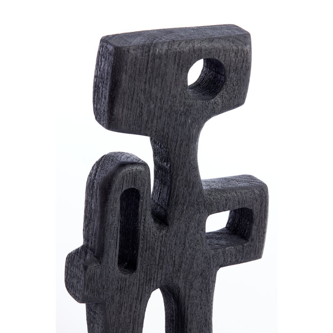 Light en Living Ornament op voet 20x9,5x38,5 cm SALA hout mat zwart