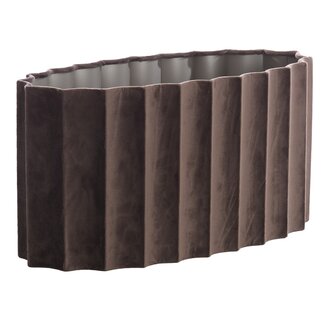 Light & Living Kap ovaal recht smal 58-24-27 cm DISLI velvet donker bruin