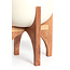 Light en Living Pot deco op voet Ø59x82 cm KARUNA hout+mat crème