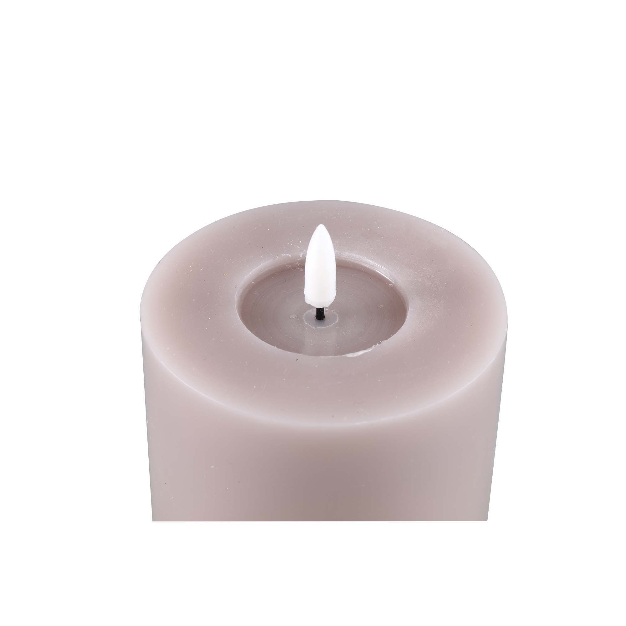 Novaliv Set van 2 led-stompkaarsen, groot, groen, echte waskaarsen met beweegbare vlam, timerfunctie voor 6 uur warm wit licht, 7,5 cm ø 15 cm hoog, 2