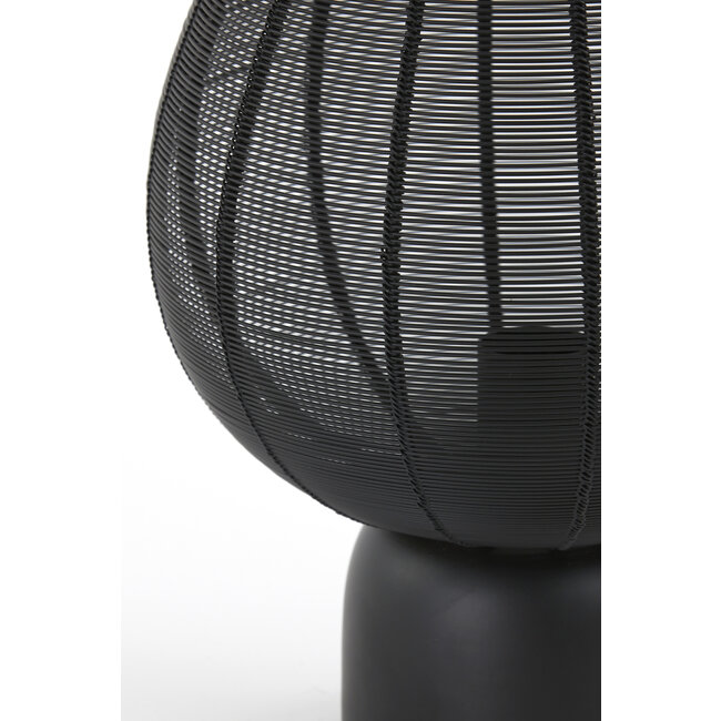 Light en Living Tafellamp Suneko zwart - Ø 35 x 46 cm