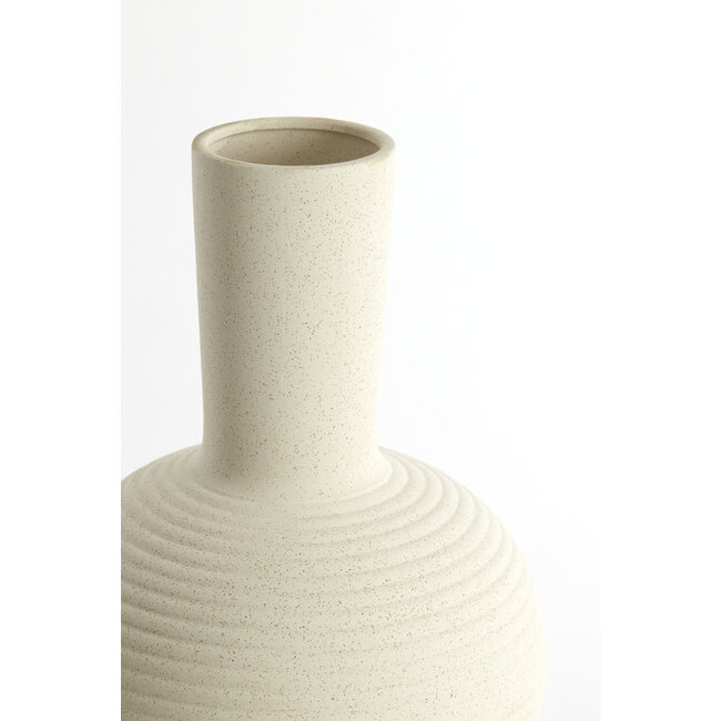 Light en Living Vaas deco Ø34x52 cm ULLOA keramiek  mat crème
