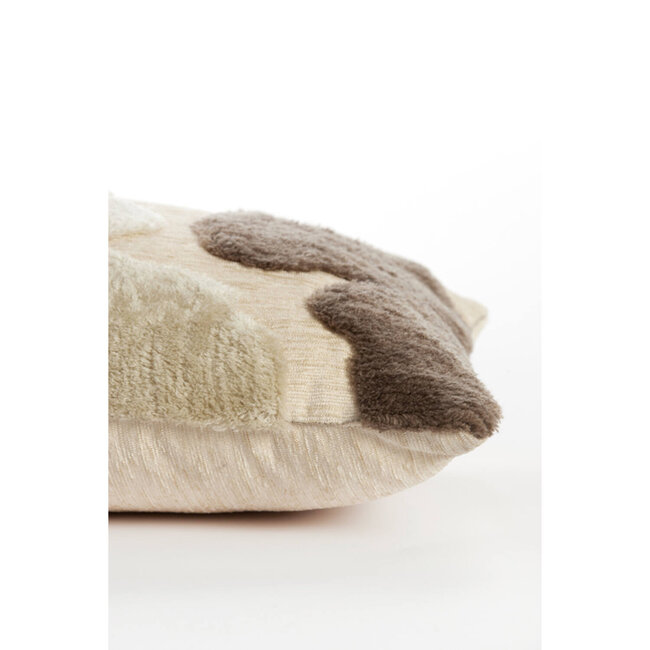 Light en Living Kussen 45x45 cm CETUNO crème+donker bruin