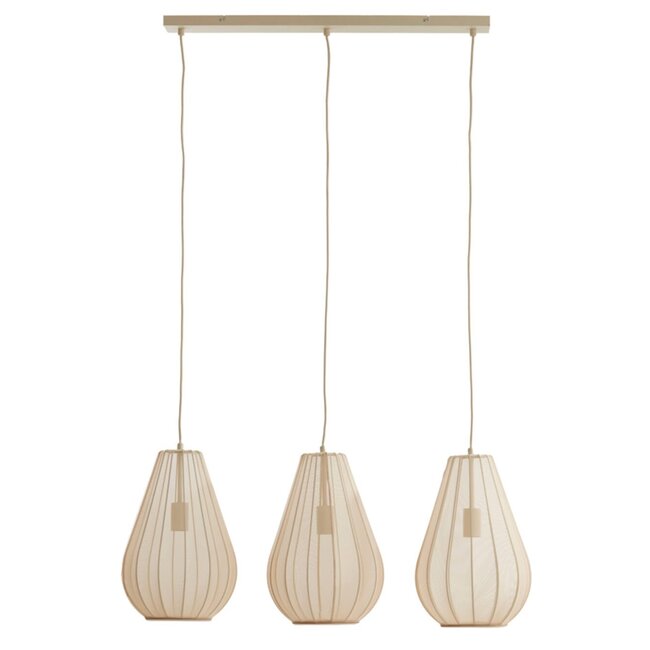Light en Living Hanglamp 3L 80x8x40 cm ITELA zand
