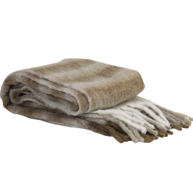 Light en Living Plaid 150x125 cm APISI bruin wit