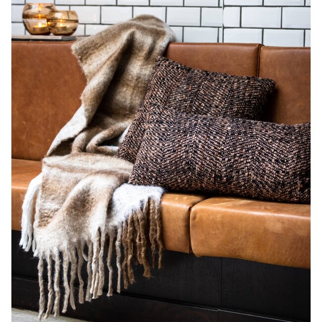 Light en Living Plaid 150x125 cm APISI bruin wit