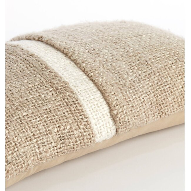 Light en Living Kussen 60x30 cm LEVIS beige+wit