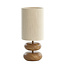 Light en Living Tafellamp Ø22x50,5 cm DANIALO hout print naturel+touw crème
