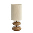 Light & Living Tafellamp Ø22x50,5 cm DANIALO hout print naturel+touw crème