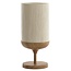 Light en Living Tafellamp Ø22,5x50 cm DANIA hout print naturel+touw crèmeTafellamp Ø22,5x50 cm DANIA hout print naturel+touw crème
