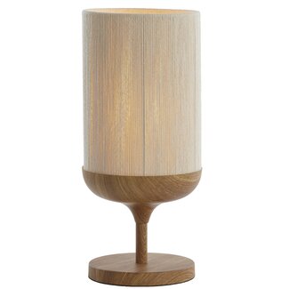 Light & Living Tafellamp Ø22,5x50 cm DANIA hout print naturel+touw crème