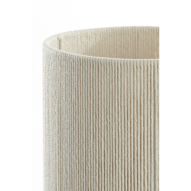 Light en Living Tafellamp Ø22,5x50 cm DANIA hout print naturel+touw crèmeTafellamp Ø22,5x50 cm DANIA hout print naturel+touw crème