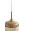 Light en Living Hanglamp 3L 90x22x32 cm DANIA hout print naturel+touw crème