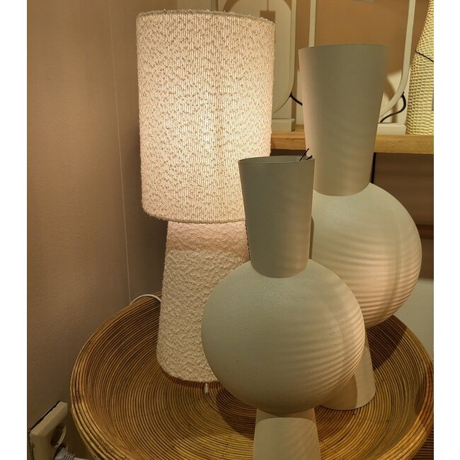 Light en Living Tafellamp Ø20x57,5 cm MICKY bouclé crème