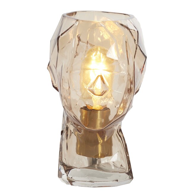 Light en Living Tafellamp Ø20x25 cm HEAD glas bruin vrouw