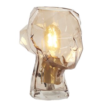 Light en Living Tafellamp Ø20x25 cm HEAD glas bruin vrouw Light en Living Tafellamp Ø20x25 cm HEAD glas bruin vrouw